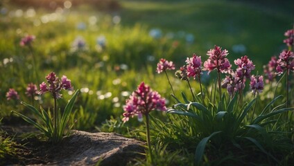 Obraz premium spring season in the green forest