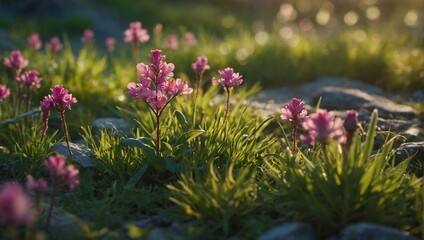 Obraz premium spring season in the green forest