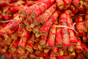 Fototapeta na wymiar Chinese new year decoration used to decorate homes during the new year for celebrate spring festival