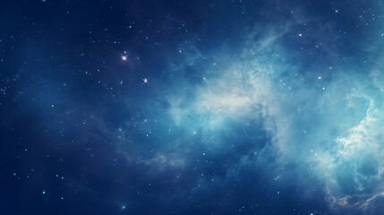 Fototapeta na wymiar The universe and Nebula blue background