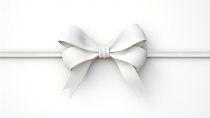 silver bow on white background