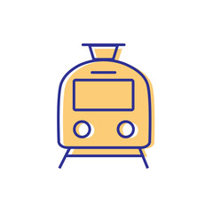 Tram icon vector icon. Simple element illustration