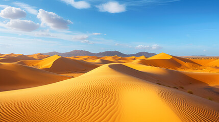 Fototapeta na wymiar Morocco. Sand dunes of Sahara desert, generative ai