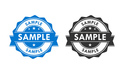 Sample design badge template illustration