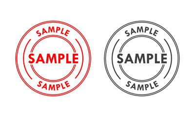 Sample design badge template illustration