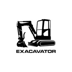 excavator and shovel logo design