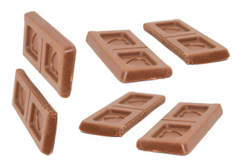 Chocolate bars image with selective focus