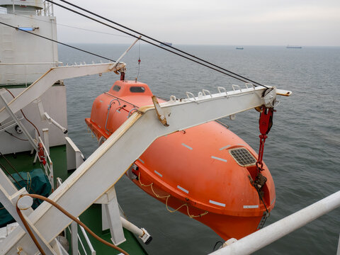 life boat of big ship in navigation