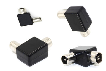 Naklejka premium Tv cable pins image with selective focus