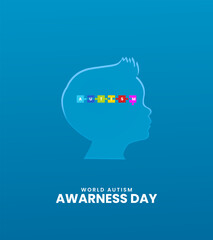World autism awareness day. autism awareness creative design for social media ads.