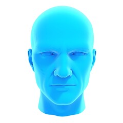 3d Illustration of a Humanoid Robot Head Artificial Intelligence AI