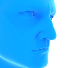 3d Illustration of a Humanoid Robot Head Artificial Intelligence AI
