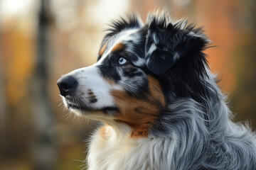 Fototapeta premium Australian shepherd dog outdoor