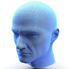 3d Illustration of a Humanoid Robot Head Artificial Intelligence AI