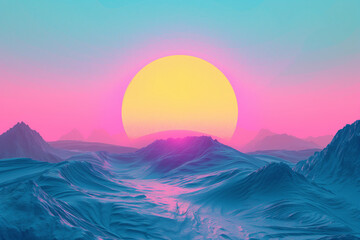 sunset landscape background