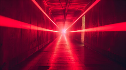 Red laser light, generative ai