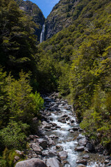 Devils Punchbowl Waterfall at Arthur's Pass National Park