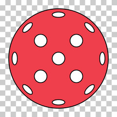 Pickleball racket sport, indoor ball paddle icon, web flat symbol vector illustration