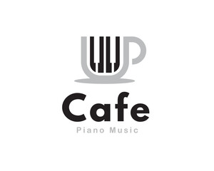 cafe music mug logo icon symbol design template illustration inspiration