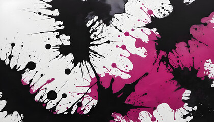 Obraz premium Magenta pink black ink splash abstract background. Creative Blurred Effect Trend Design