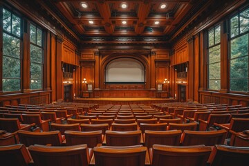 Speeches and meetings hall professional photography