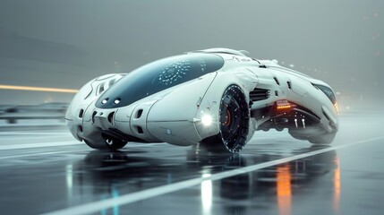 Next-gen car as transportation, futuristic concept
