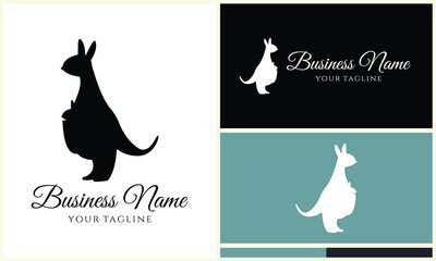 silhouette bear elephant kangaroo logo