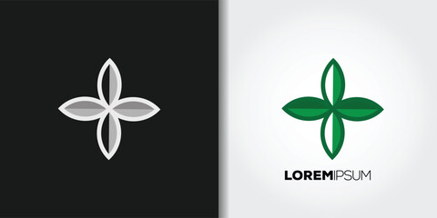 leaves logo set