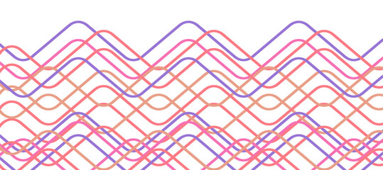 abstract pink pulse wave curve outline design background