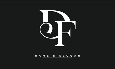 FD,  DF,  F,  D  Abstract  Letters  Logo  Monogram
