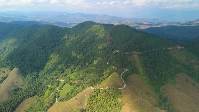 Thailand Steepest Road not yet on Google Maps, Mae Tuen to Mae Ramat Rural Road 3054, Scenic Mountainous Curvy Road in Northern Thailand