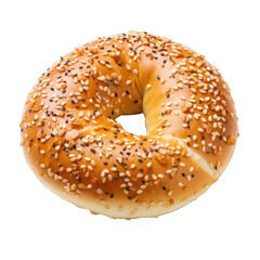 Bagel Isolated on transparent or White Background PNG