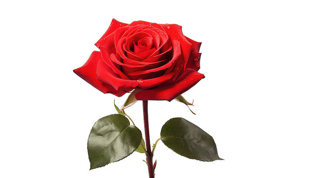 Red rose isolated on transparent Alpha background PNG