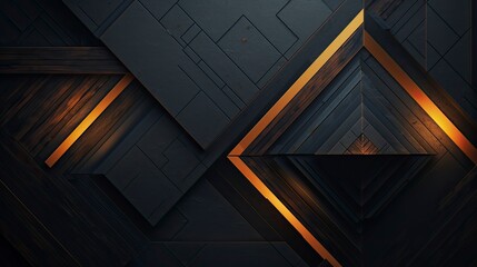Abstract background geometry shape, black and gold, glamour chic background - obrazy, fototapety, plakaty