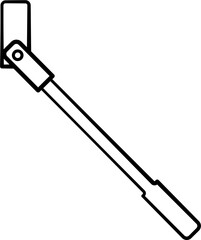 Breaker Bar Outline Vector Illustration