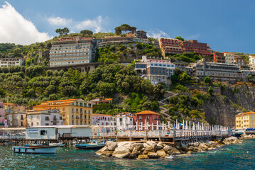 The city of Positano, on the Amalfi coast, Italy