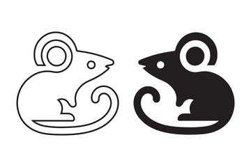 Rat icon art vector illustration