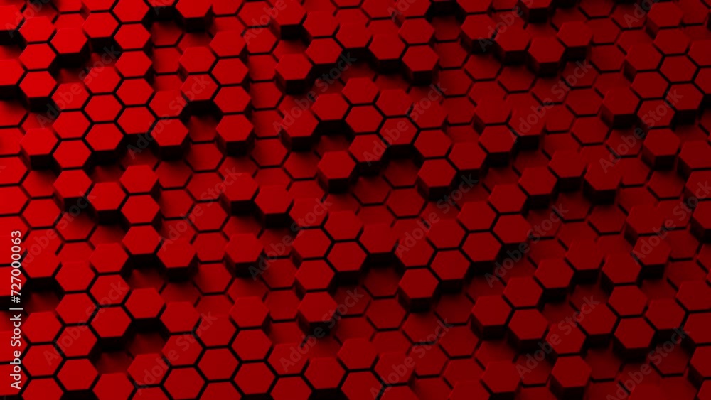 Poster abstract red honeycomb. abstract hexagonal diamonds. modern template for documents, reports and pres