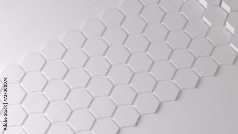 Poster abstract white honeycomb on a white background. abstract hexagonal diamonds. modern template for doc