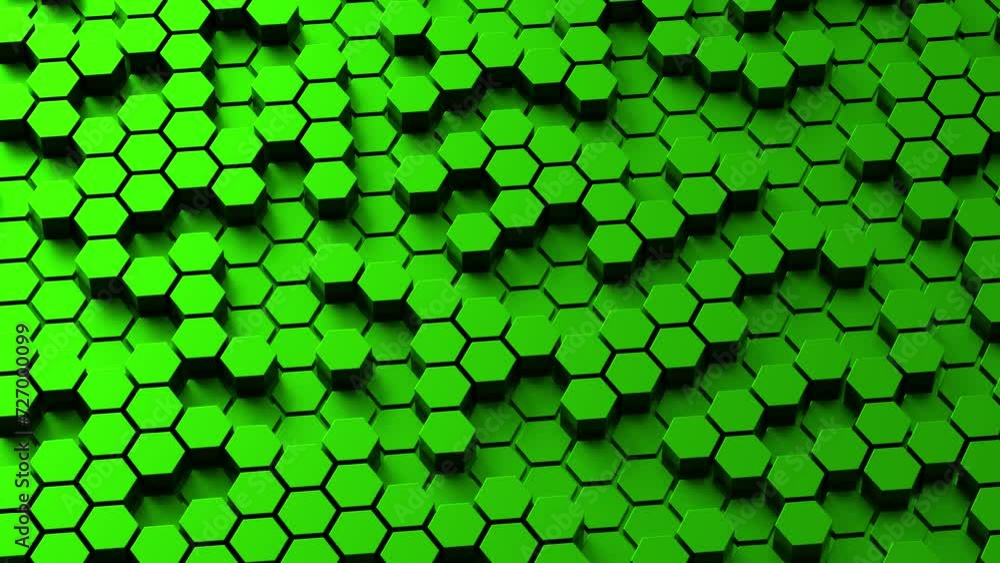 Poster abstract green honeycomb. abstract hexagonal diamonds. modern template for documents, reports and pr
