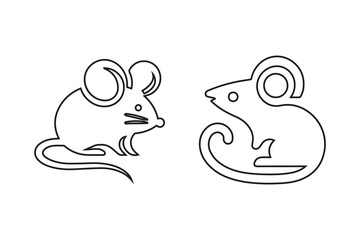 Rat icon art vector illustration