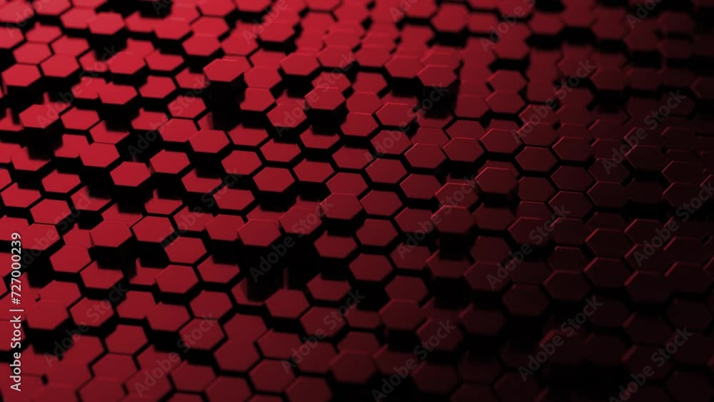 Poster abstract red honeycomb. abstract hexagonal diamonds. modern template for documents, reports and pres