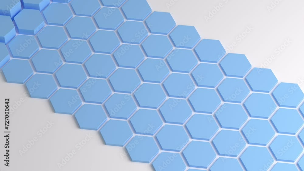 Poster abstract blue honeycomb on a white background. abstract hexagonal diamonds. modern template for docu