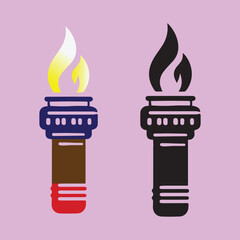 flashlight icon Electric lamp battery powered. Pocket flashlight vector illustrator 


