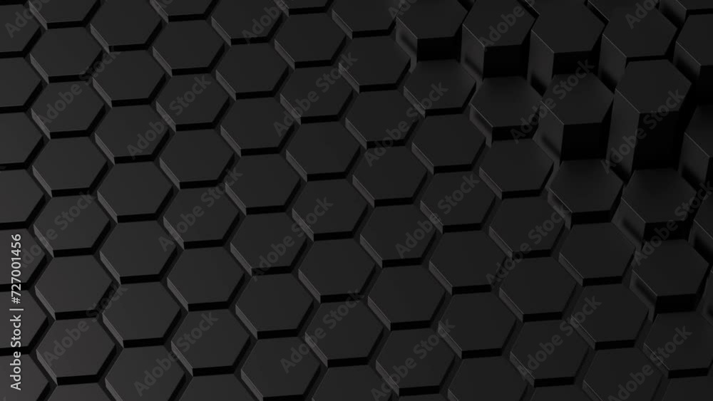 Poster abstract black honeycomb. abstract hexagonal diamonds. modern template for documents, reports and pr