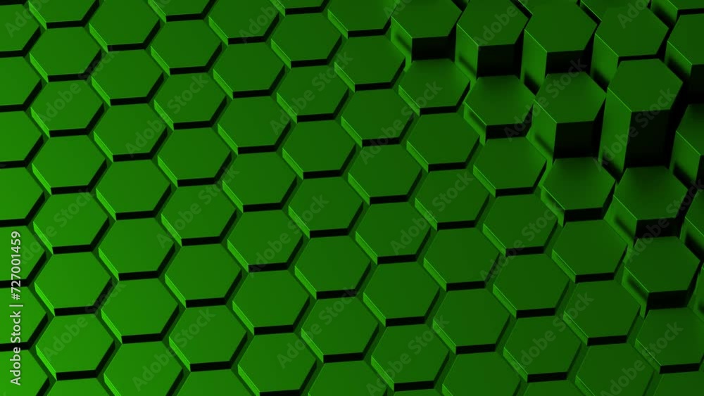 Poster abstract green honeycomb. abstract hexagonal diamonds. modern template for documents, reports and pr