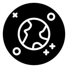 earth glyph icon