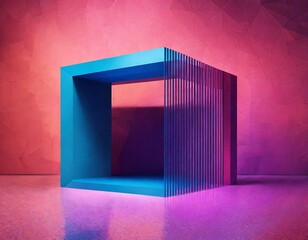 Abstract cyberpunk science technology internet industry background generative ai  art