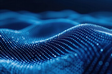 Abstract ultra-smooth blue polka dot gradient background of technology screen technology