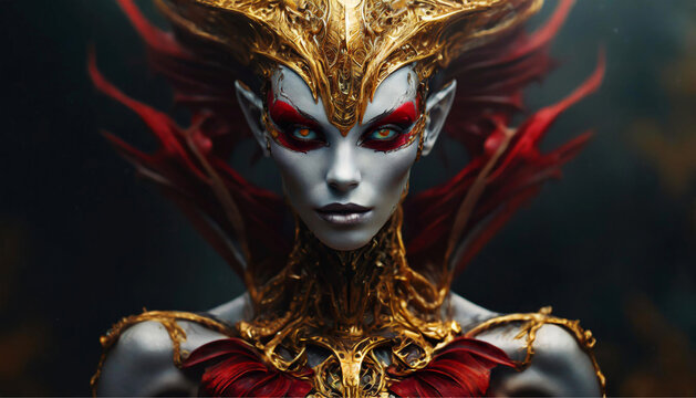 Humanoid alien warrior in armour